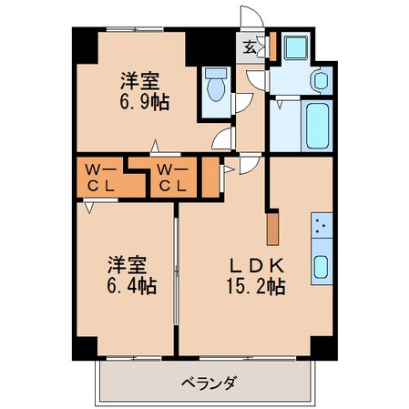 トレヴィ高岳の物件間取画像